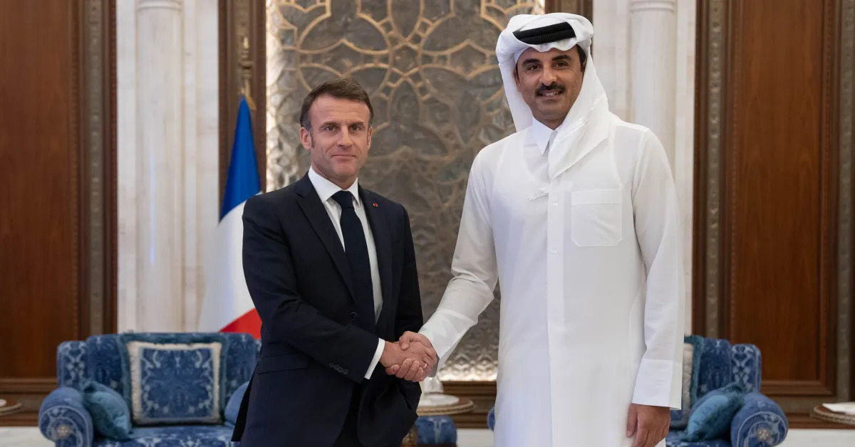 Macron ile Katar Emiri Al Sani, Orta Doğu’da istikrar ve barışın sağlanması konusunu görüştü
